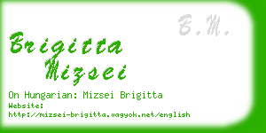 brigitta mizsei business card